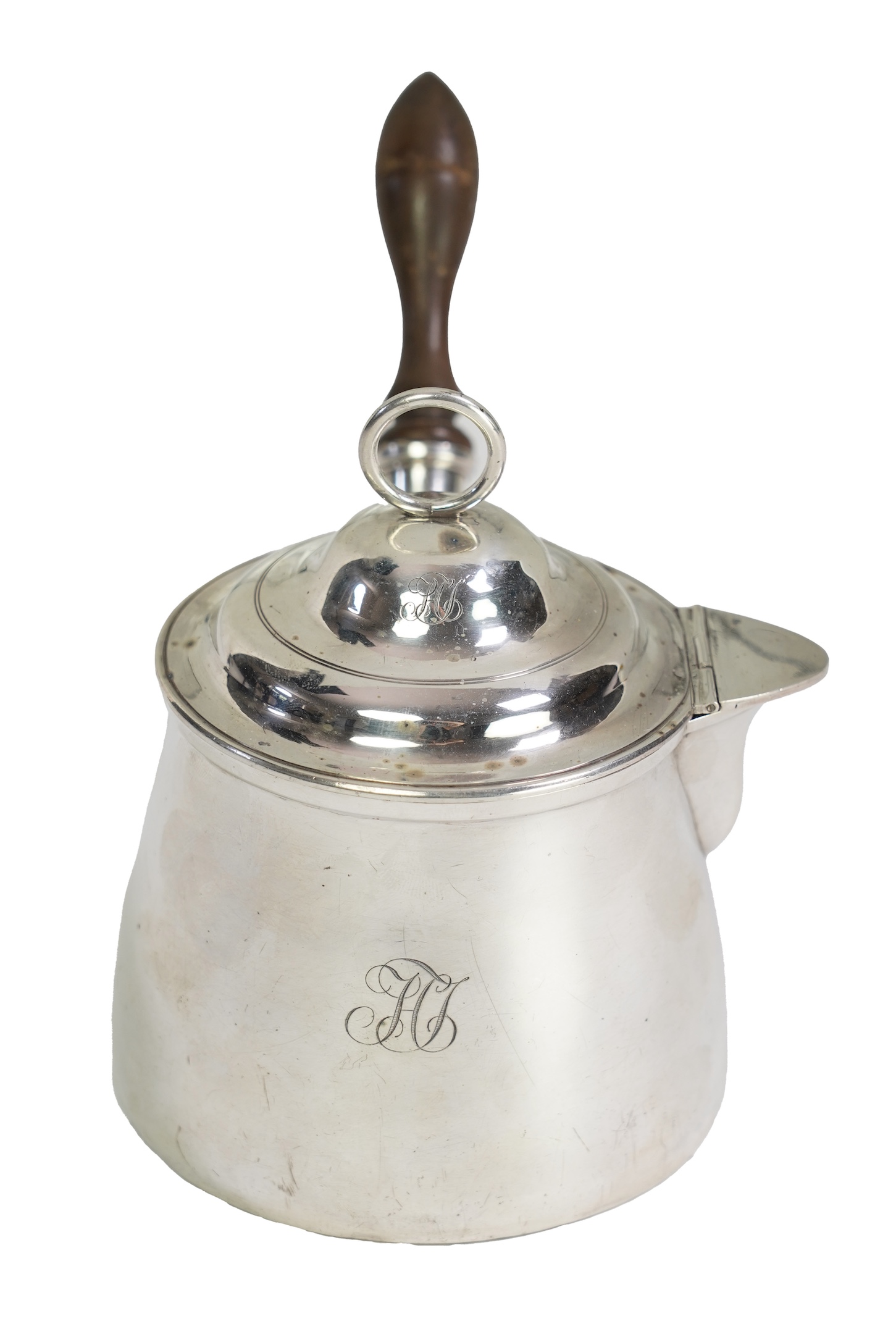 A George III silver brandy pan and cover, by James Darquits